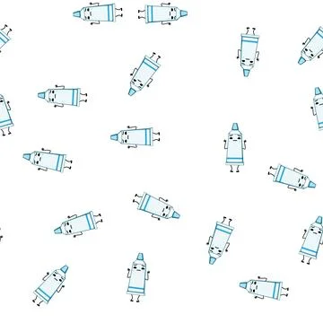 Pattern dentist toothpaste character cartoon vector Illustrazione stock