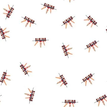 Pattern derrick oil rig cartoon vector 库存插图