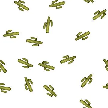 Pattern desert cactus cartoon vector Stock Illustration