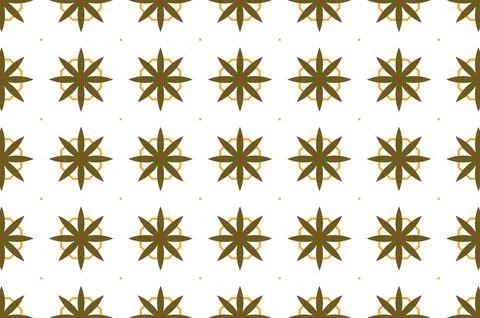 A pattern design of brown and orange flowers with on a white background Stock Illustration