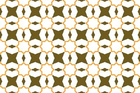 A pattern design of brown and white squares with a yellow border Illustrazione stock