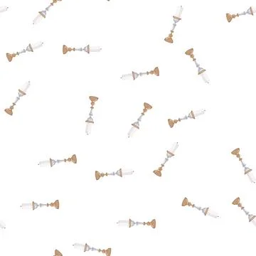 Pattern design candlestick vintage cartoon vector 스톡 일러스트