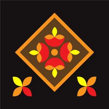 Pattern design for ceramic tiles or any of prinitng Stock Illustration