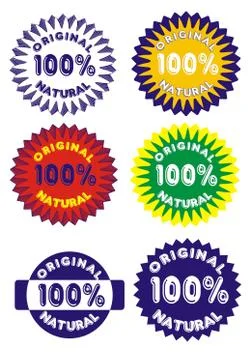 Pattern design emblems badge original hundred percent Illustrazione stock