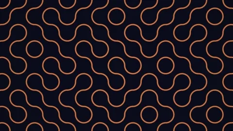 Pattern design with fluid lines and shapes on a dark Stock Footage 338304588