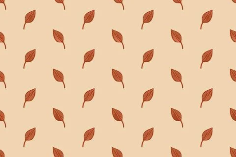 Pattern design with leaf motif Stock Illustration