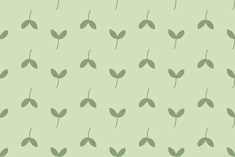 Pattern design with leaf motif Stock Illustration