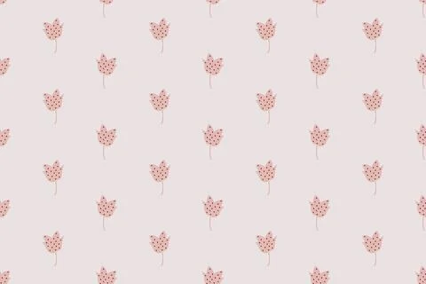 Pattern design with leaf motif Stock Illustration