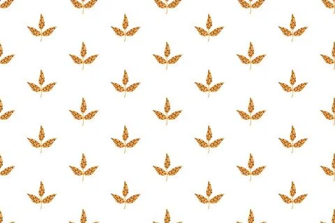 Pattern design with leaf motif Stock Illustration