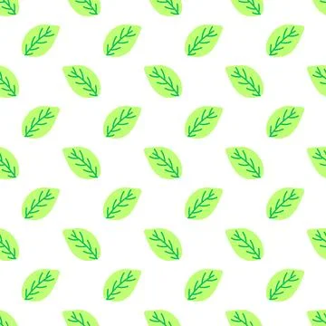 Pattern design with leaf motif Stock Illustration