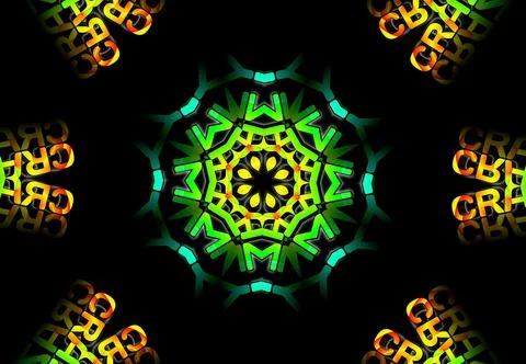 Pattern design made with the help of graphics. Illustrazione stock