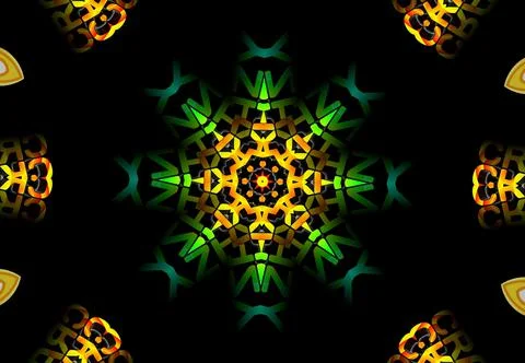 Pattern design made with the help of graphics. Ilustración de archivo