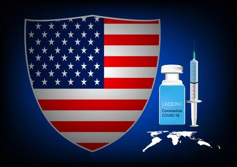 Pattern design for Protective shield Flag of the United States Illustrazione stock