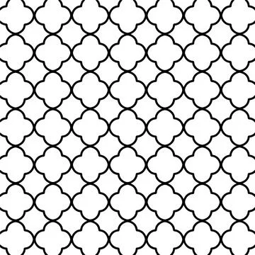 Pattern design with quatrefoil figures 스톡 일러스트