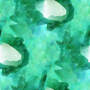 Pattern design seamless watercolor texture green background wall Stock Illustration