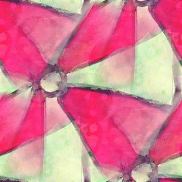 Pattern design seamless watercolor texture pink, green backgroun Stock Illustration