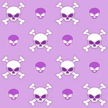 Pattern design with Skull Stockillustratie