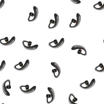 Pattern desk headset audio cartoon vector Stock Illustration