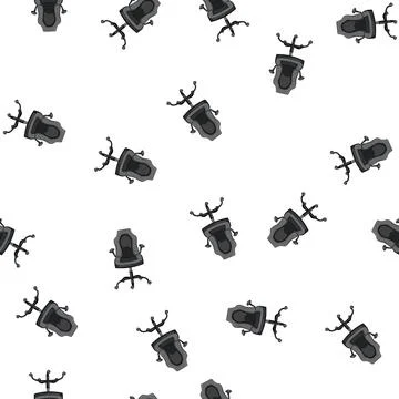 Pattern desk office chair cartoon vector Stock Illustration