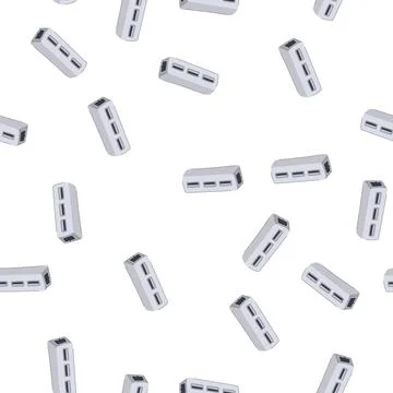 Pattern desk usb hub cartoon vector Stock Illustration