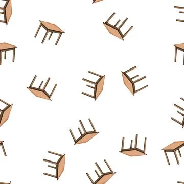 Pattern desk wooden table cartoon vector Stockillustratie