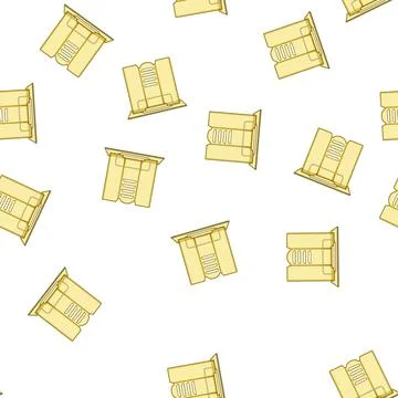 Pattern desktop book reading stand cartoon vector Illustrazione stock