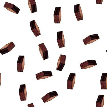 Pattern dessert brownie cartoon vector Stock Illustration