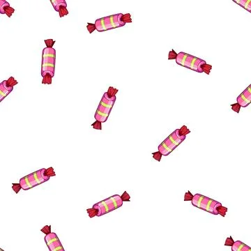 Pattern dessert candy cartoon vector Stock Illustration