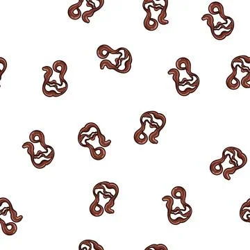 Pattern dessert chocolate drip sause cartoon vector イラスト素材