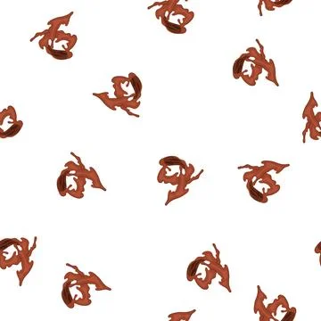 Pattern dessert chocolate splash cartoon vector Stock Illustration
