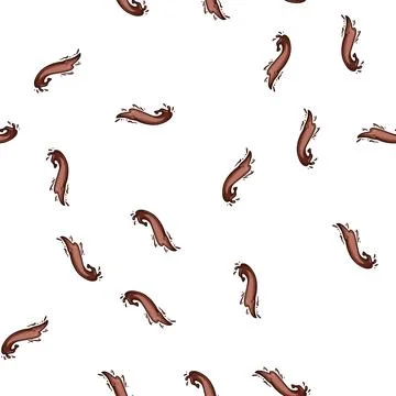 Pattern dessert chocolate splash cartoon vector Stock Illustration