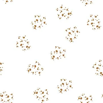 Pattern dessert cookie crumb cartoon vector Stock Illustration