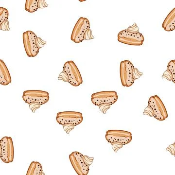 Pattern dessert hanukkah doughnut cartoon vector Stock Illustration