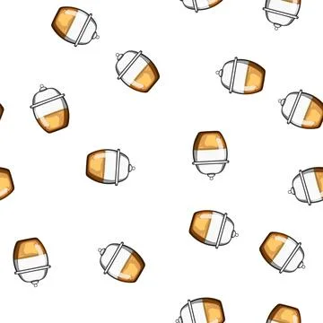 Pattern dessert honey jar cartoon vector Stock Illustration