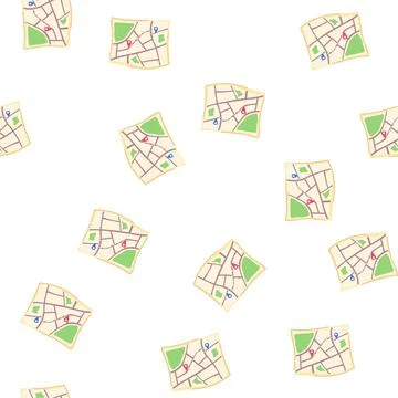 Pattern destination map cartoon vector 스톡 일러스트