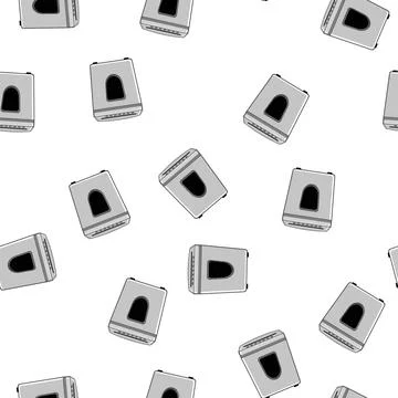 Pattern destroy cut shredder cartoon vector Illustrazione stock