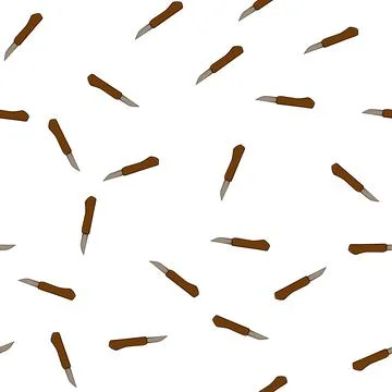 Pattern detail chisel carving cartoon vector Illustration