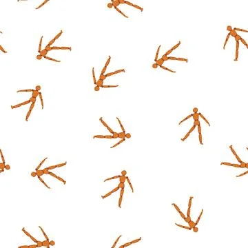 Pattern detail wood man model cartoon vector Stock Illustration