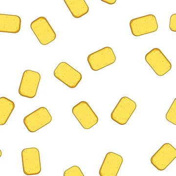 Pattern detergent yellow sponge cartoon vector Stock Illustration