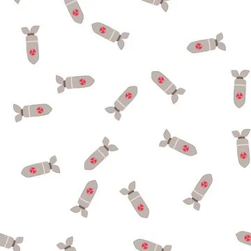 Pattern detonation atomic bomb cartoon vector Stock Illustration