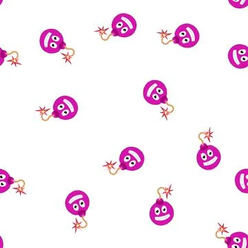 Pattern detonation bomb character cartoon vector イラスト素材