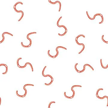 Pattern detritivore worm cartoon vector Stock Illustration