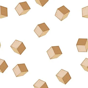 Pattern development wooden blocks cartoon vector Stock Illustration