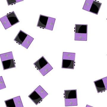 Pattern device hifi mp3 player cartoon vector Stock Illustration
