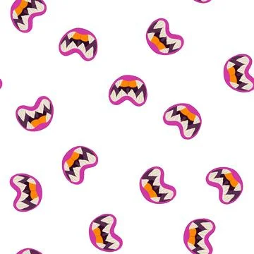 Pattern devour monster mouth cartoon vector Illustrazione stock