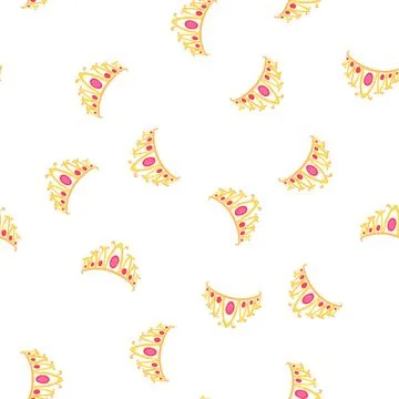 Pattern diadem tiara cartoon vector 스톡 일러스트