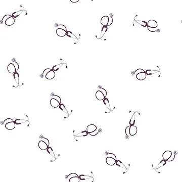 Pattern diagnosis stethoscope cartoon vector Stock Illustration