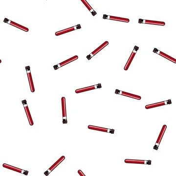 Pattern diagnostics blood test vial cartoon vector イラスト素材