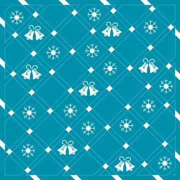 Pattern of diagonal stripes or lines in nice colors with snowflakes and Chris Stock Illustration