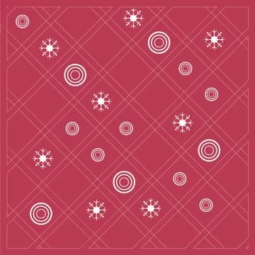 Pattern of diagonal stripes or lines in nice colors with circles and snowflak イラスト素材